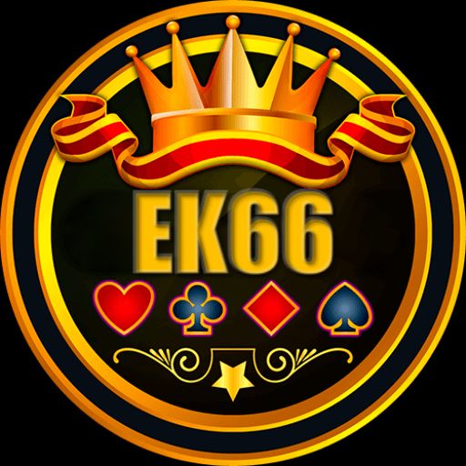 EK66 themed cartoon characters with coins and mobile gaming elements